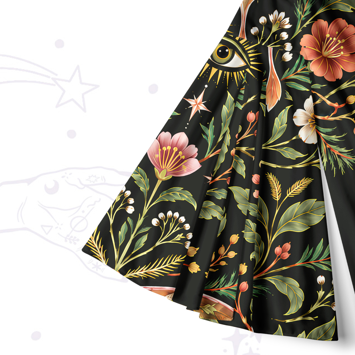 Purplehecate Nocturnal Moth's SpellBell Sleeve Dress