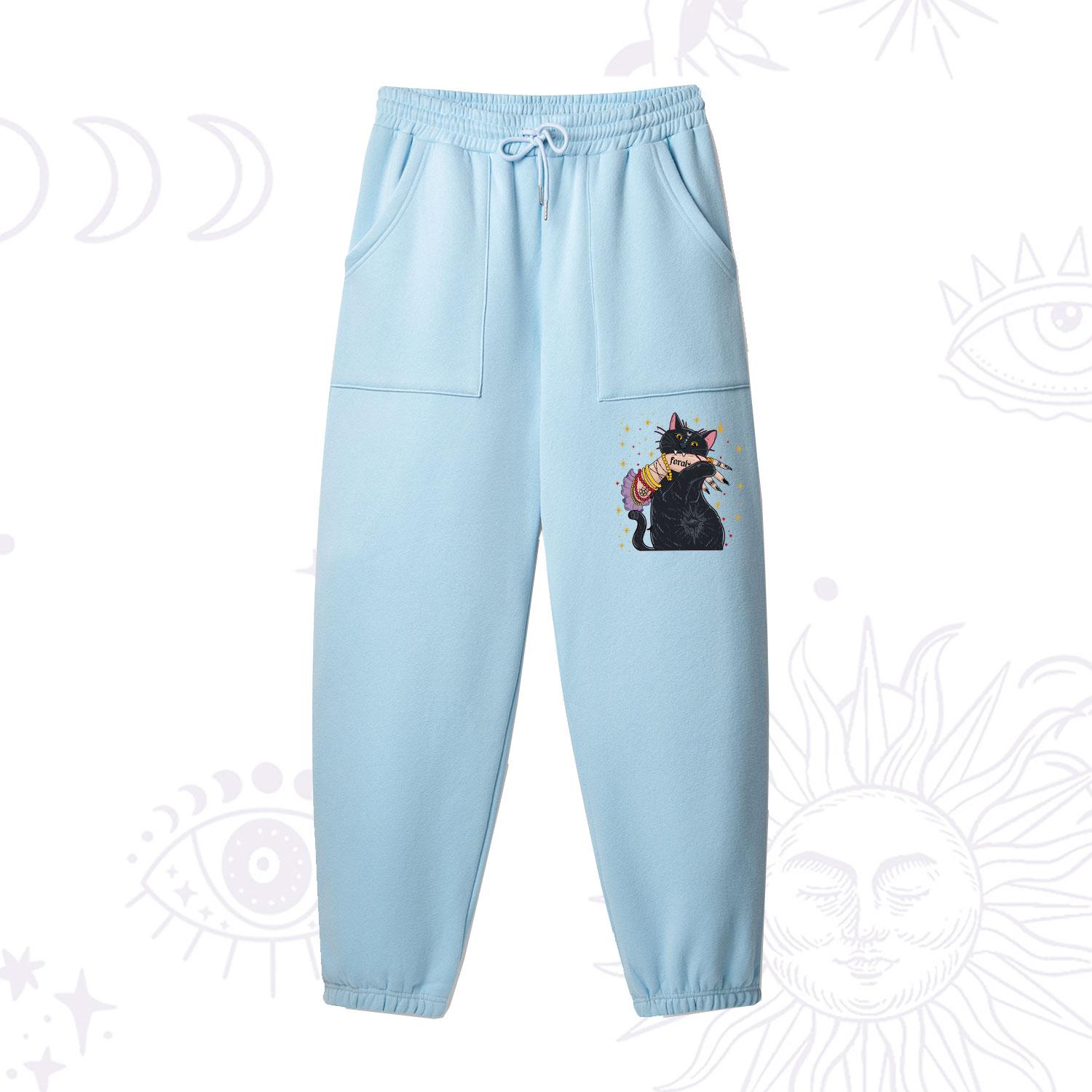 Purplehecate Feral Cat Fleece Sweatpants
