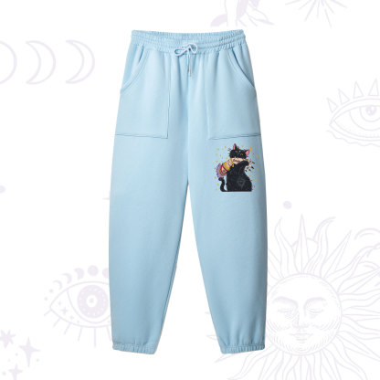 Purplehecate Feral Cat Fleece Sweatpants