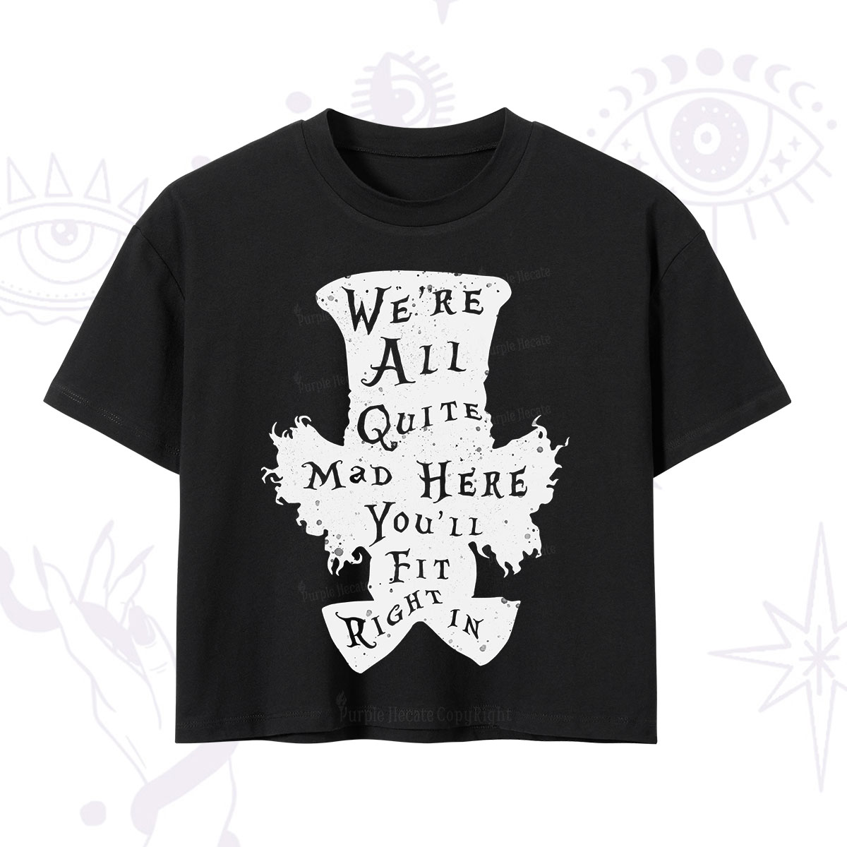 Purplehecate Mad Tea Party Club Crop T-Shirt