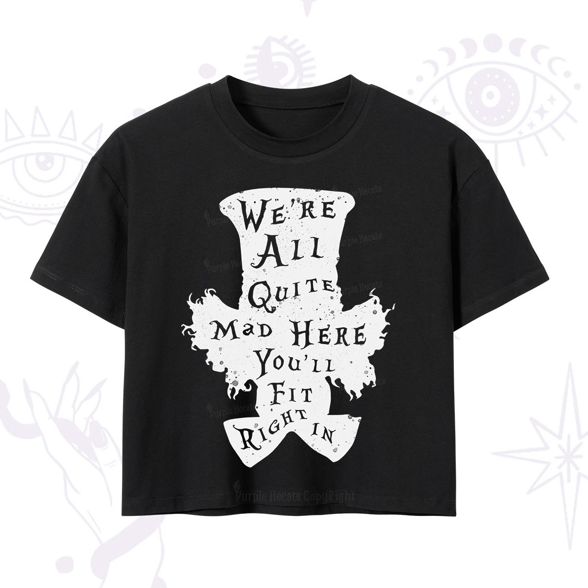 Purplehecate Mad Tea Party Club Crop T-Shirt