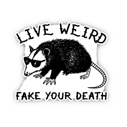 Purplehecate Live Weird Fake Your Death Sticker