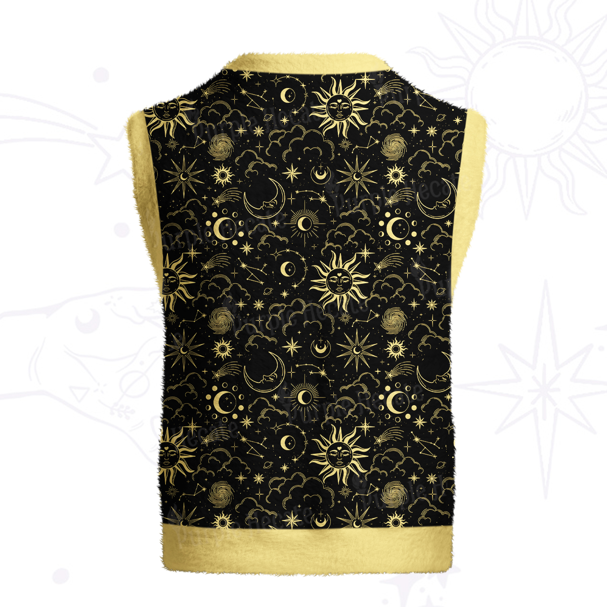 Purplehecate Mysterious Star & Moon Ugly Sweater Vest