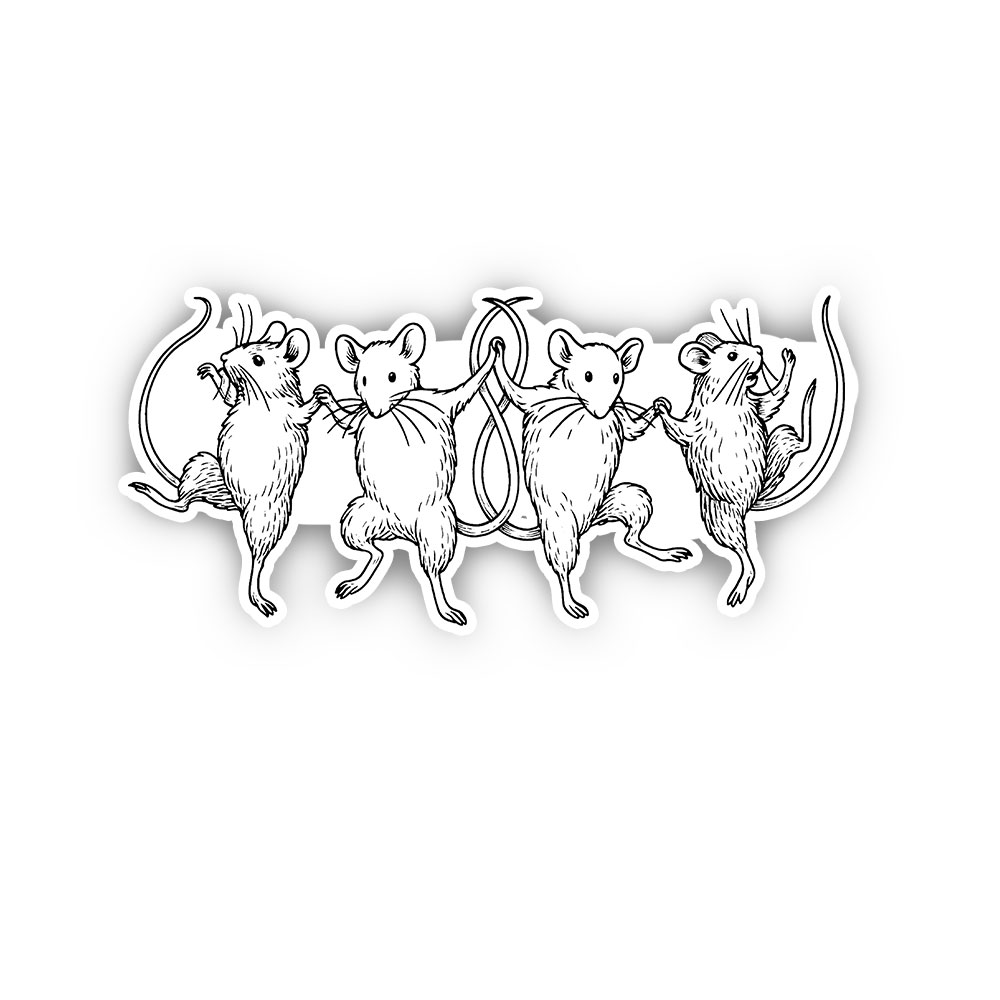 Purplehecate Dancing Rats Sticker