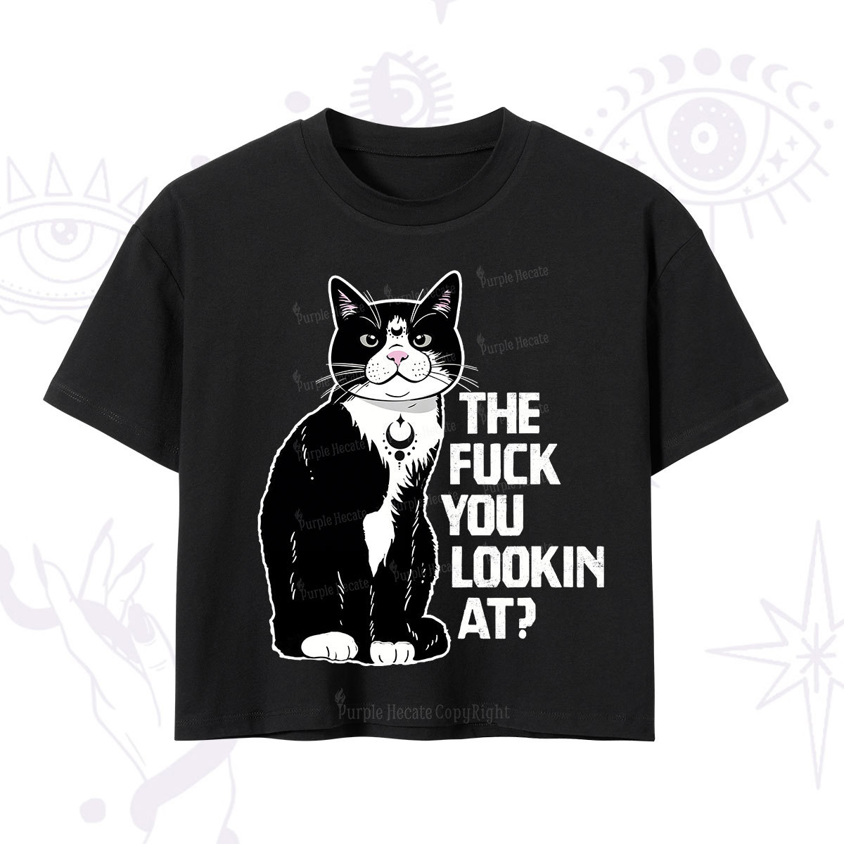 Purplehecate The Fuck You Lookin At Crop T-Shirt