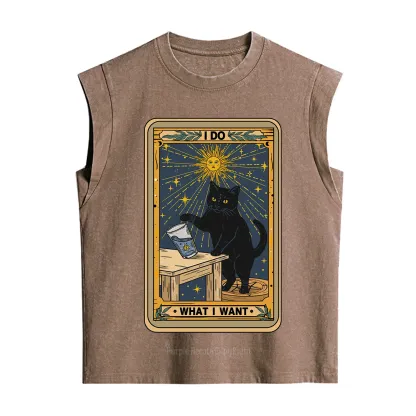 Purplehecate I Do What I Want Cats Vintage Washed Tank