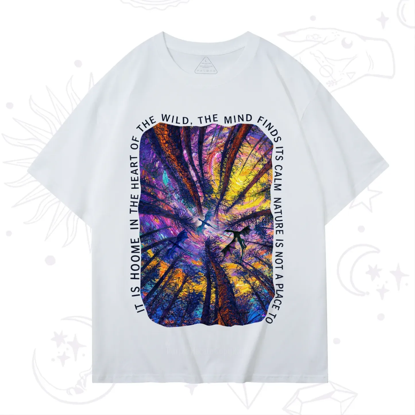 Purplehecate Forest Mindscape Night Sky T-Shirt