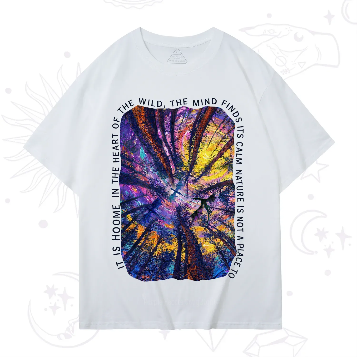 Purplehecate Forest Mindscape Night Sky T-Shirt