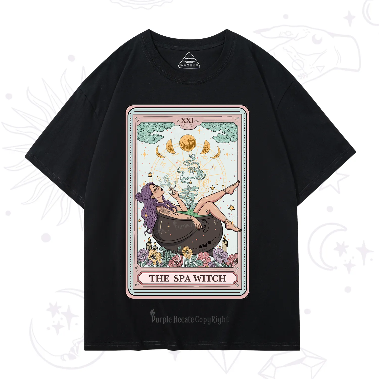 Purplehecate The Spa Witch Tarot Card T-Shirt