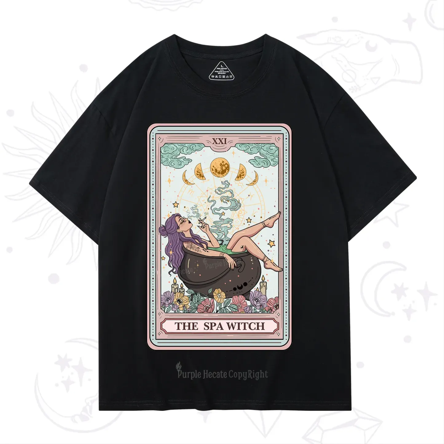 Purplehecate The Spa Witch Tarot Card T-Shirt