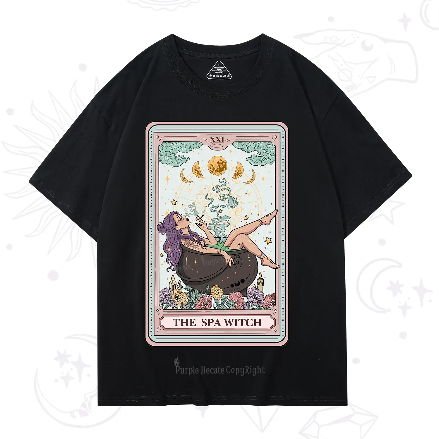 Purplehecate The Spa Witch Tarot Card T-Shirt