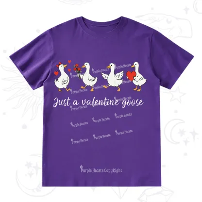 Purplehecate Just A Valentine Goose Valentine T-Shirt