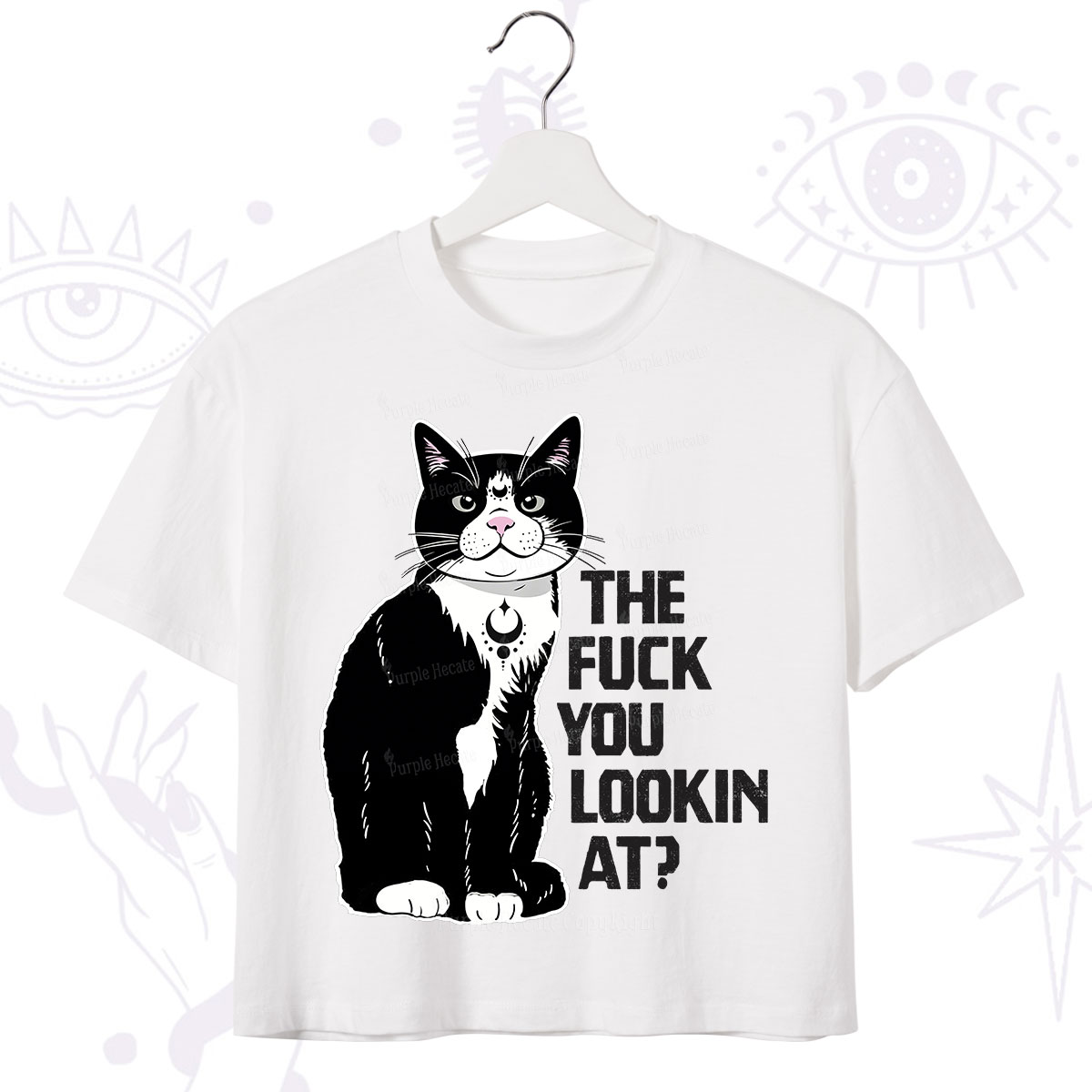 Purplehecate The Fuck You Lookin At Crop T-Shirt