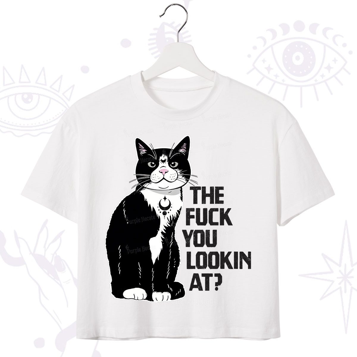 Purplehecate The Fuck You Lookin At Crop T-Shirt