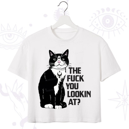 Purplehecate The Fuck You Lookin At Crop T-Shirt