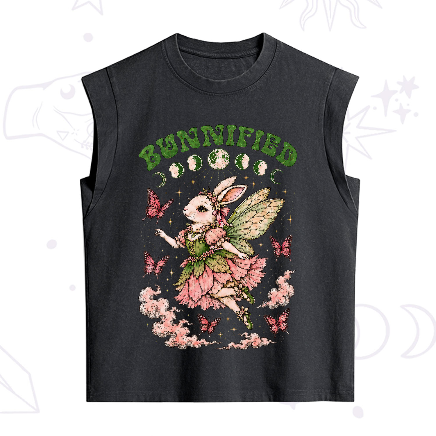 Purplehecate Bunnified Fairy Bunny Vintage Washed Tank