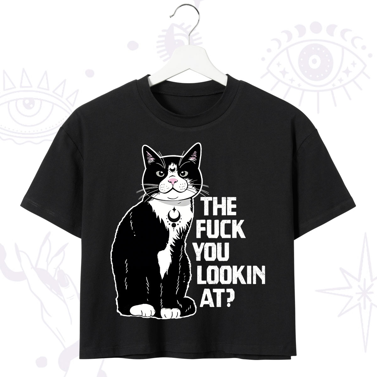 Purplehecate The Fuck You Lookin At Crop T-Shirt