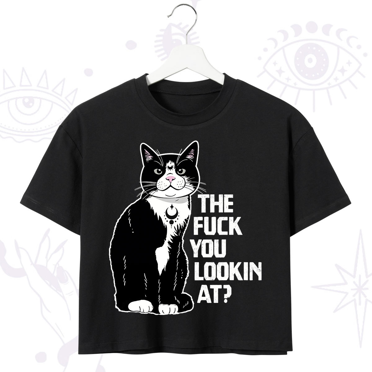 Purplehecate The Fuck You Lookin At Crop T-Shirt