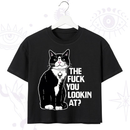 Purplehecate The Fuck You Lookin At Crop T-Shirt