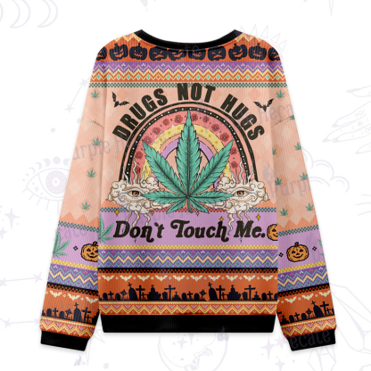 Purplehecate Drugs Not Hugs Ugly Halloween Sweatshirts