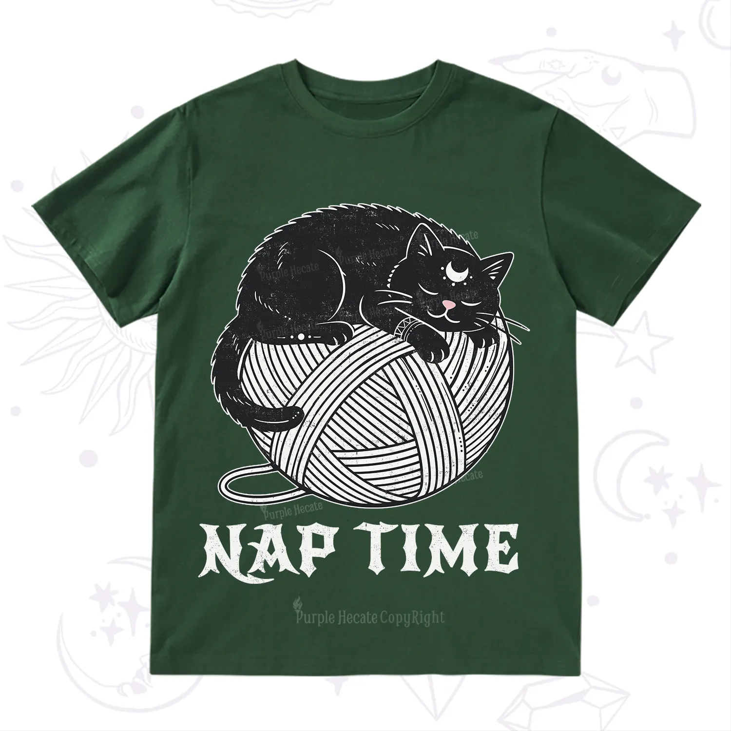 Purplehecate Nap Time Cat T-Shirt