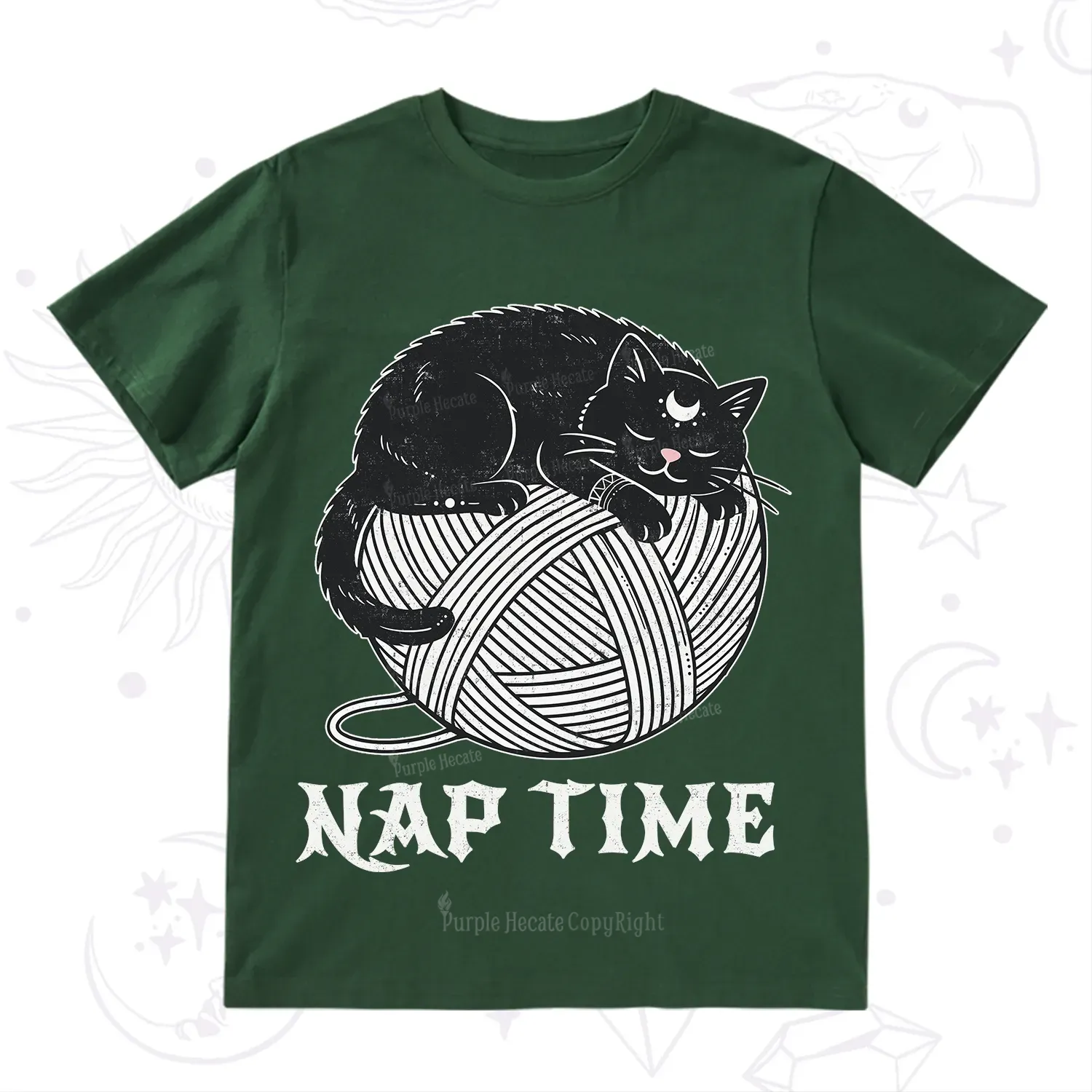 Purplehecate Nap Time Cat T-Shirt