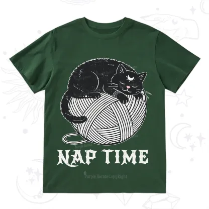 Purplehecate Nap Time Cat T-Shirt