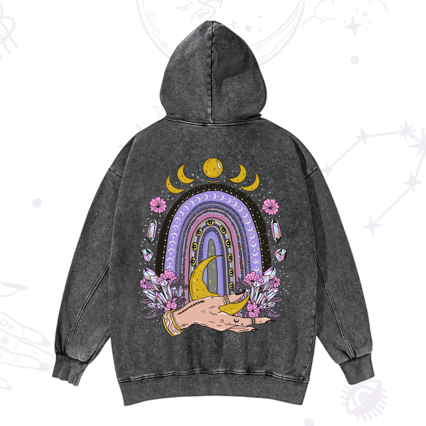 Magic Purplehecate Magic Rainbow Washed Hoodie
