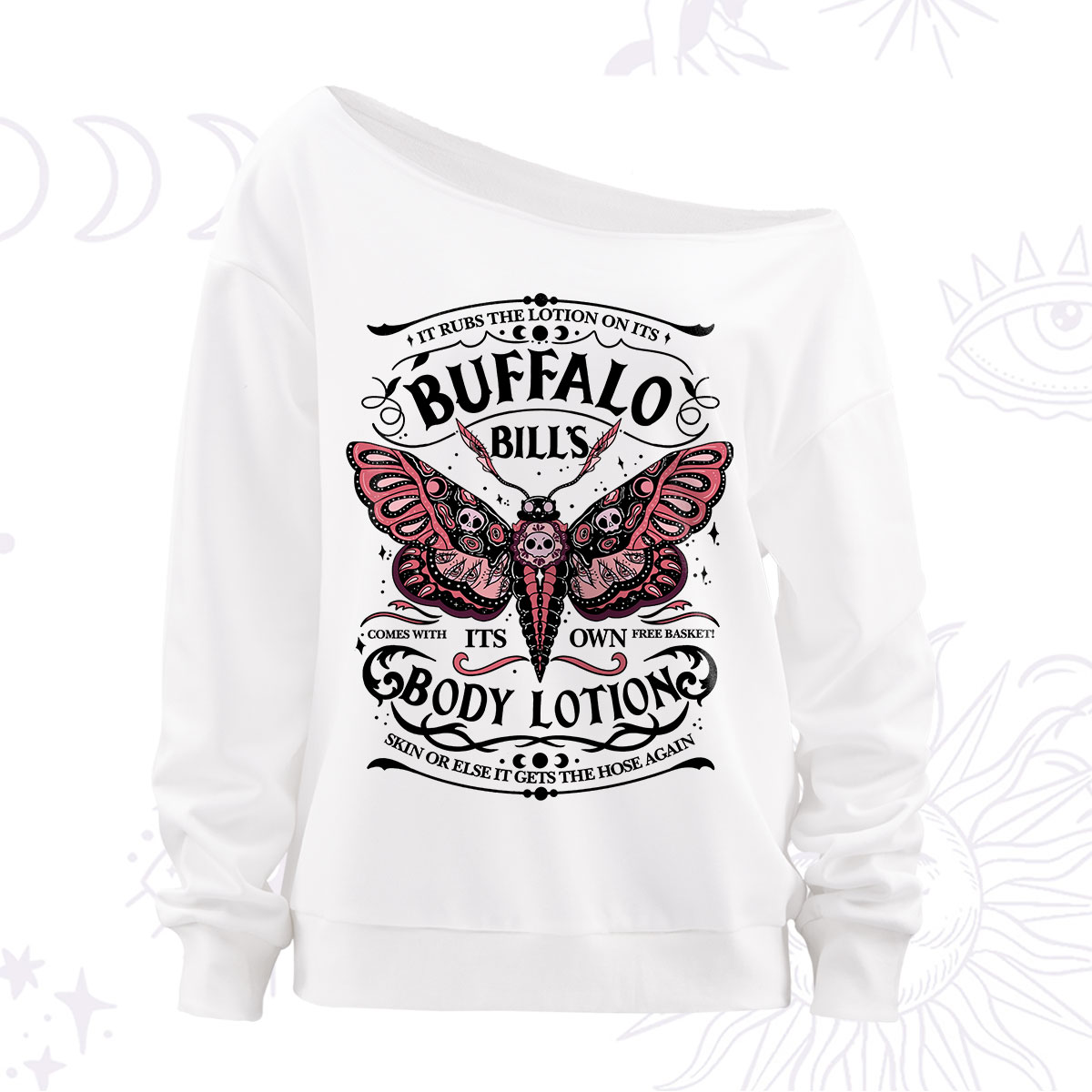 Purplehecate Moth Hunter's Lotion Off The Shoulder Sweatshirt