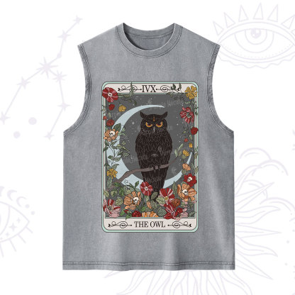 Purplehecate The Owl Tarot Washed Tank
