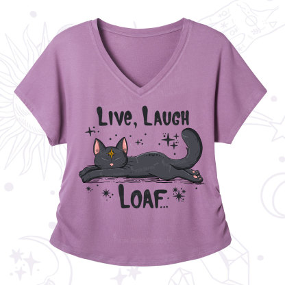 Purplehecate Live Laugh Loaf V-Neck T-Shirt
