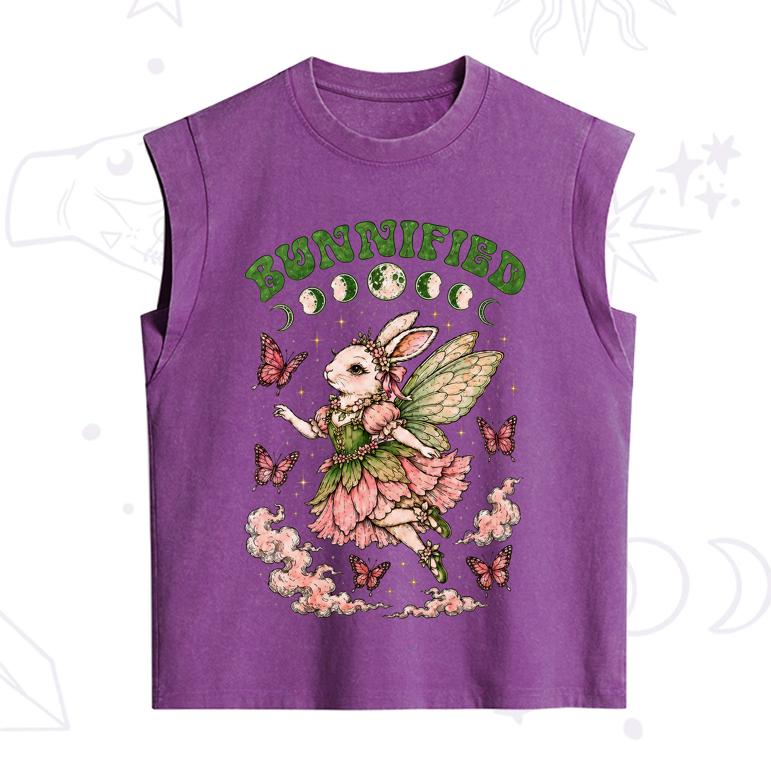 Purplehecate Bunnified Fairy Bunny Vintage Washed Tank