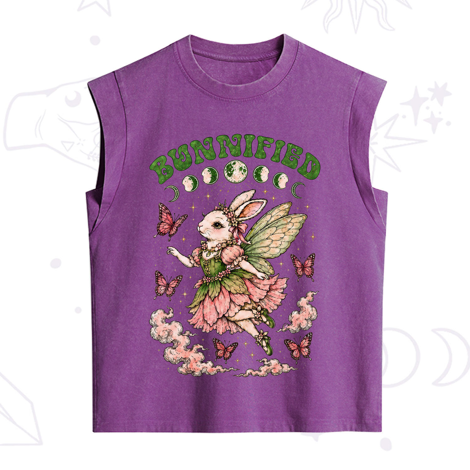 Purplehecate Bunnified Fairy Bunny Vintage Washed Tank