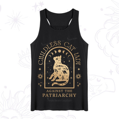 Purplehecate Childless Cat Lady Against the Patriarchy Tank
