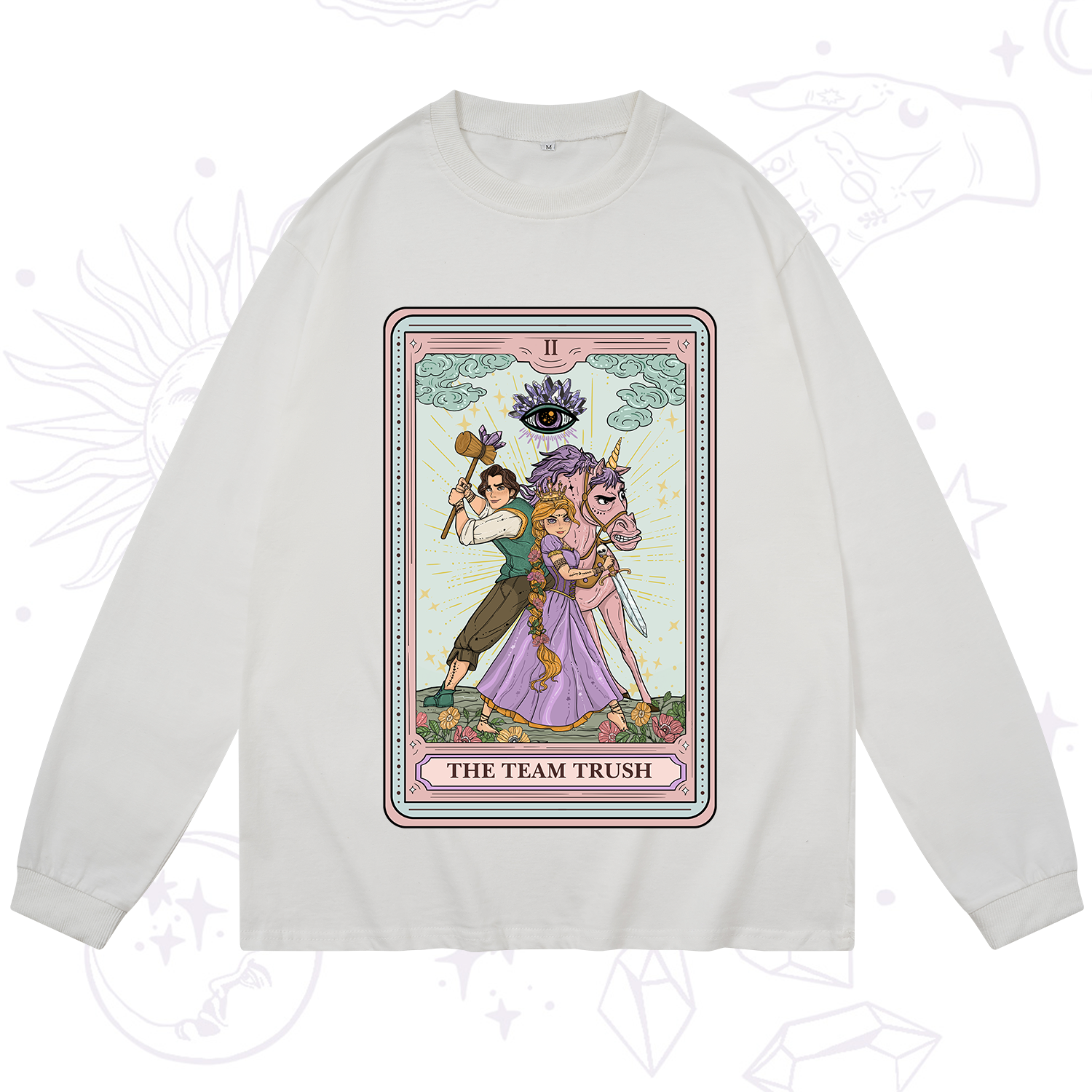 Purplehecate The Team Trush Tarot Card Long Sleeve T-Shirt