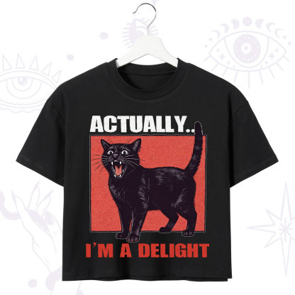 Purplehecate Actually Im a Delight Crop T-Shirt