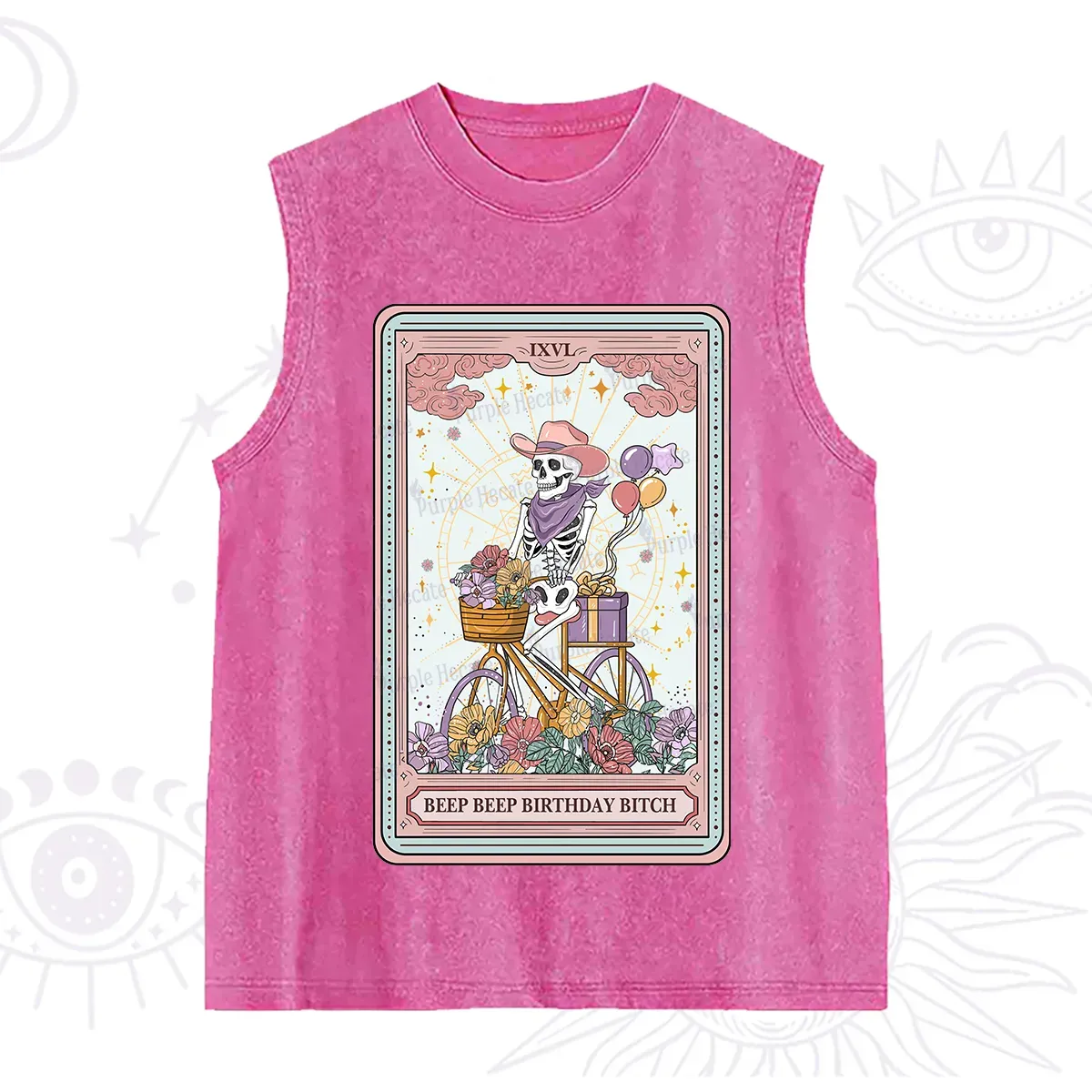 Purplehecate The Beep Beep Birthday Bitch Tarot Washed Tank