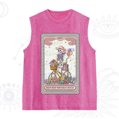Purplehecate The Beep Beep Birthday Bitch Tarot Washed Tank