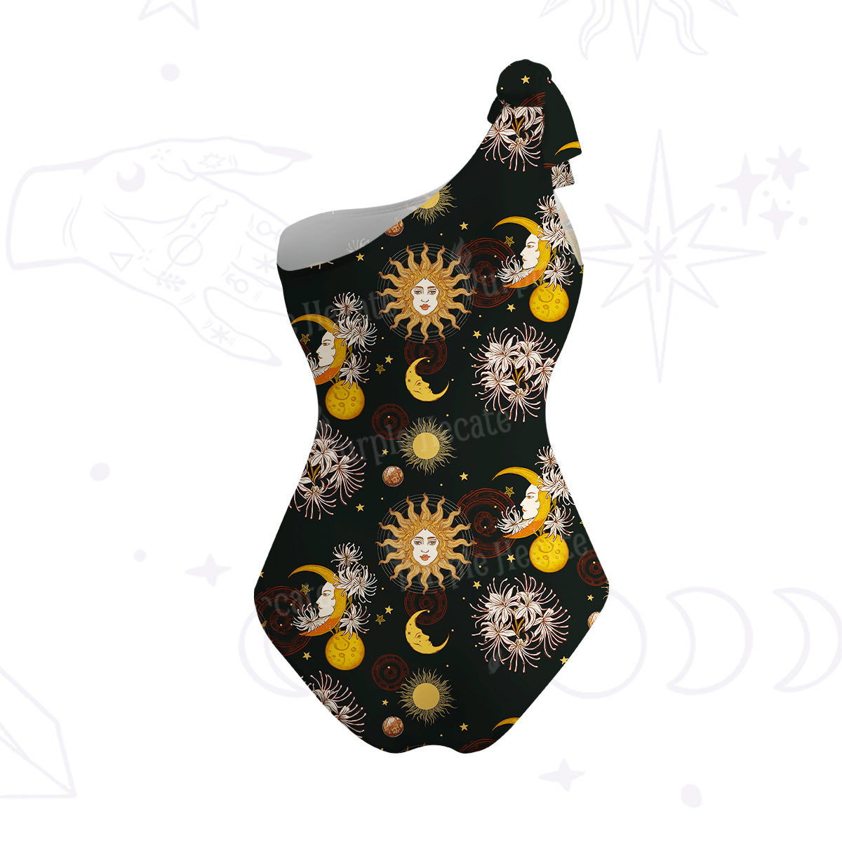 Purplehecate Stellar Symphony One-Shoulder One-Piece Swimsuit