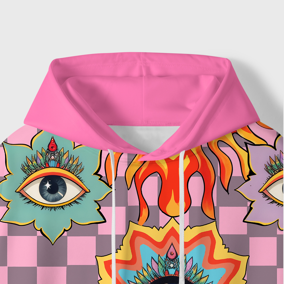 Purplehecate Awakening Flame All-Over Print Hoodie