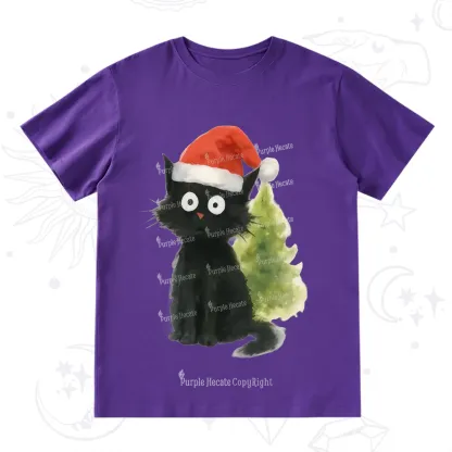 Purplehecate Black Cats Christmas T-Shirt