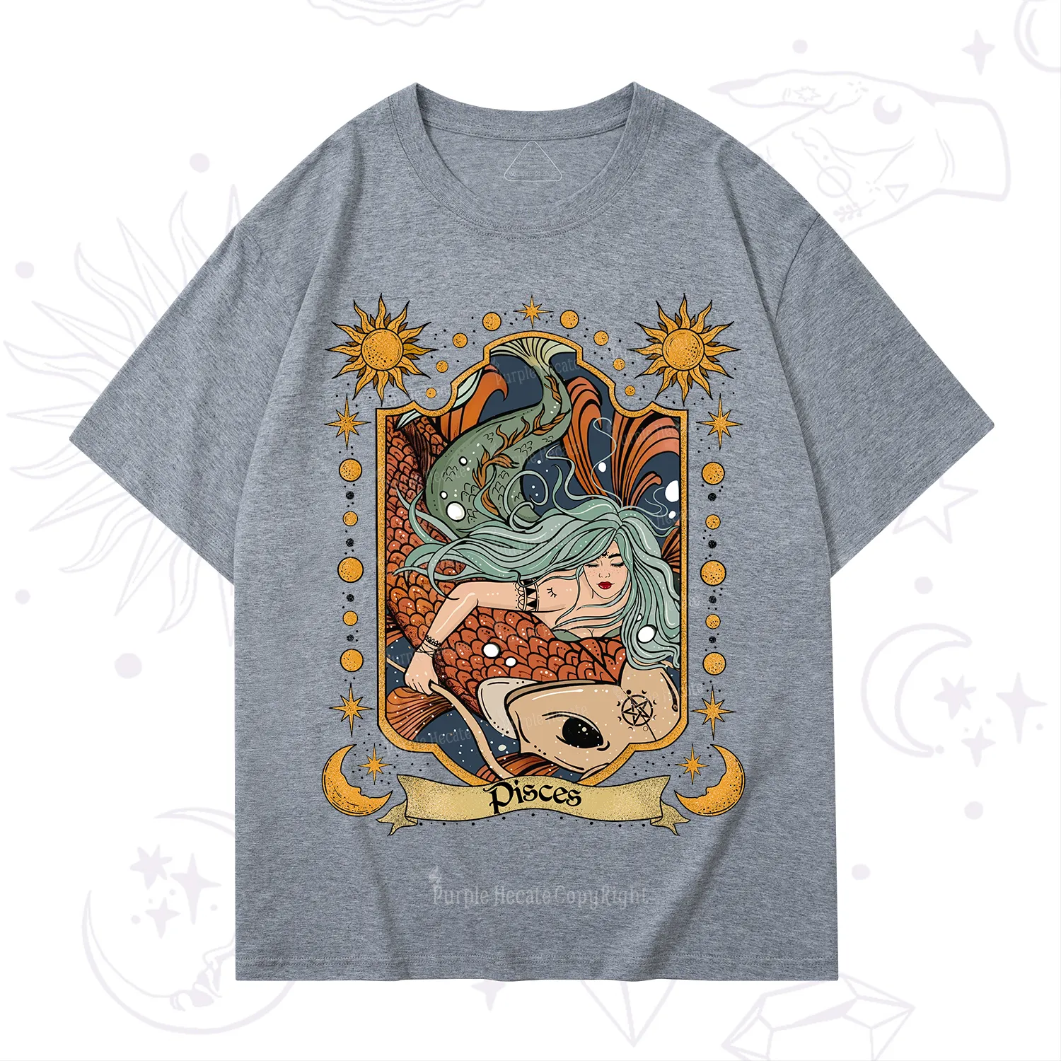 Purplehecate Mystic Pisces Zodiac T-Shirt