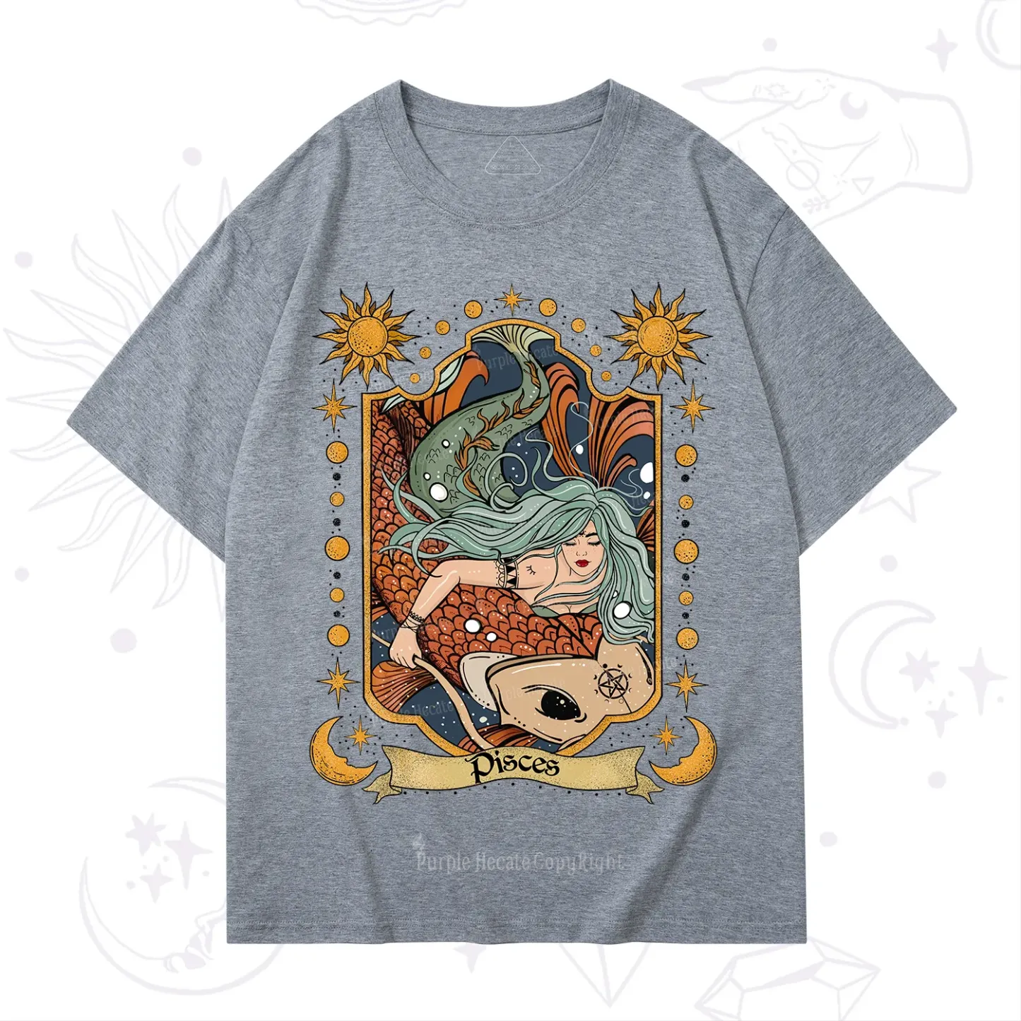 Purplehecate Mystic Pisces Zodiac T-Shirt
