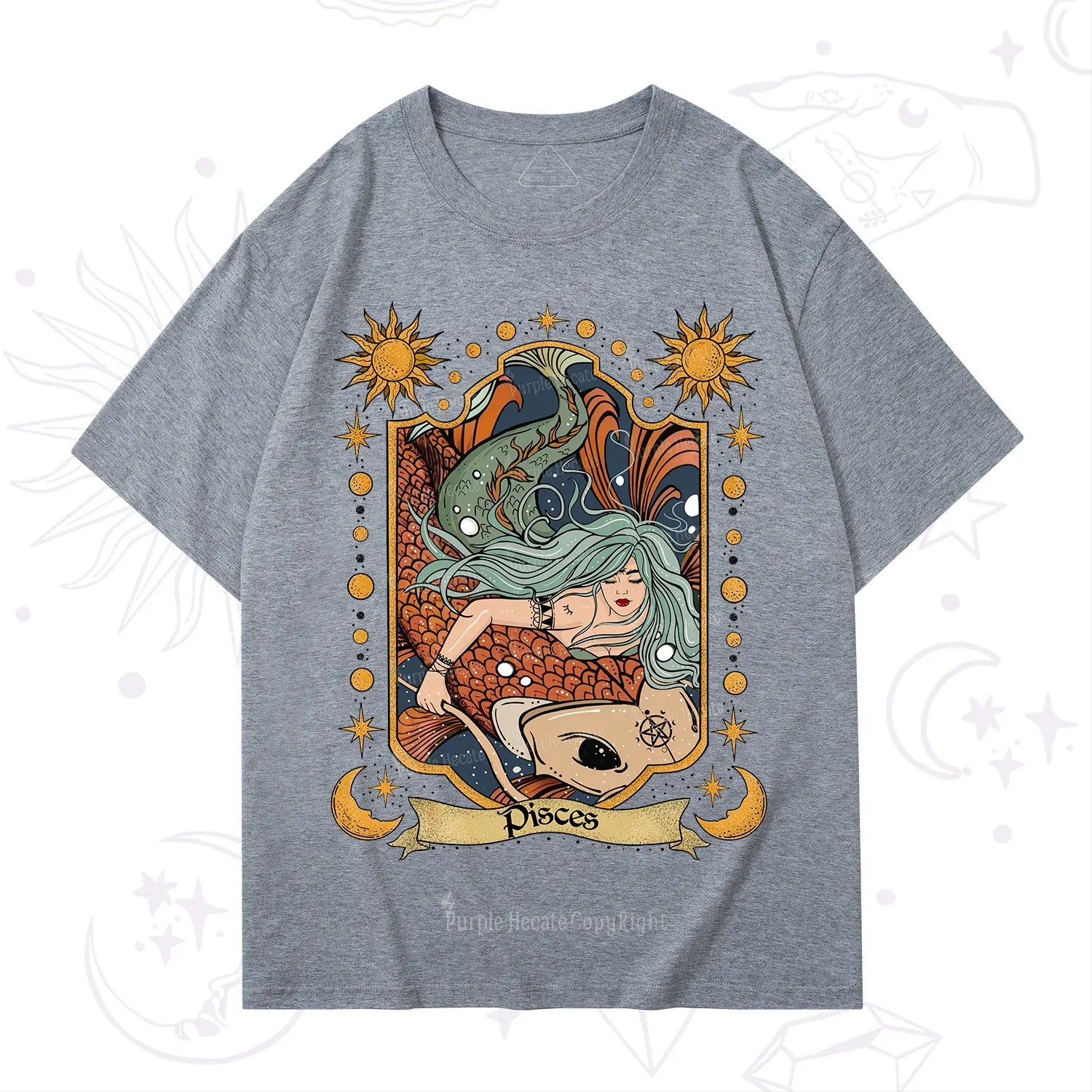 Purplehecate Mystic Pisces Zodiac T-Shirt