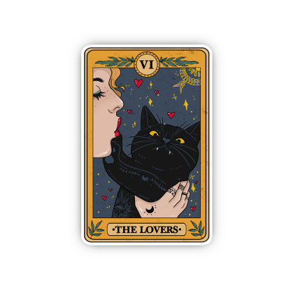 Purplehecate The Lovers Cat Tarot Sticker