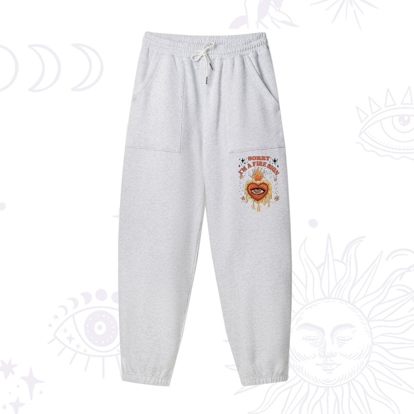 Purplehecate Sorry I'm A Fire Sign Fleece Sweatpants