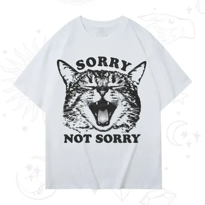 Purplehecate Sorry Not Sorry Funny Cat T-Shirt