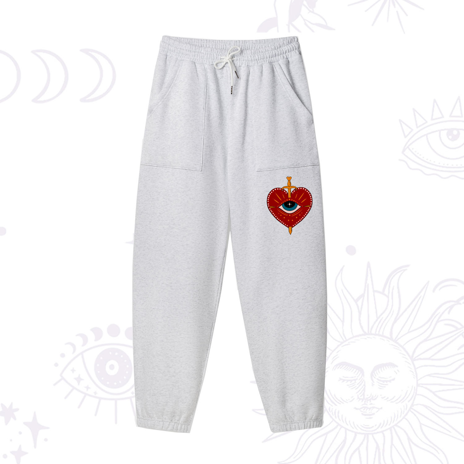 Purplehecate Queen of Hearts Fleece Sweatpants