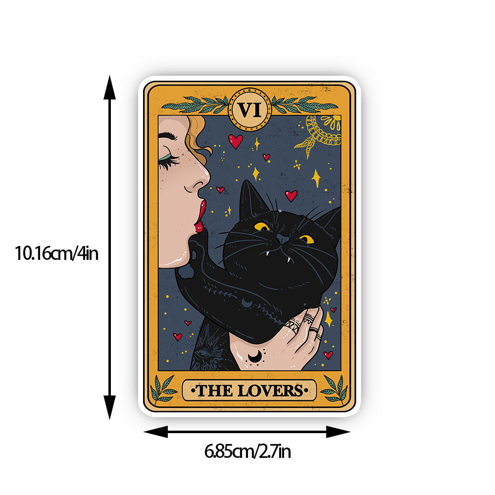 Purplehecate The Lovers Cat Tarot Sticker