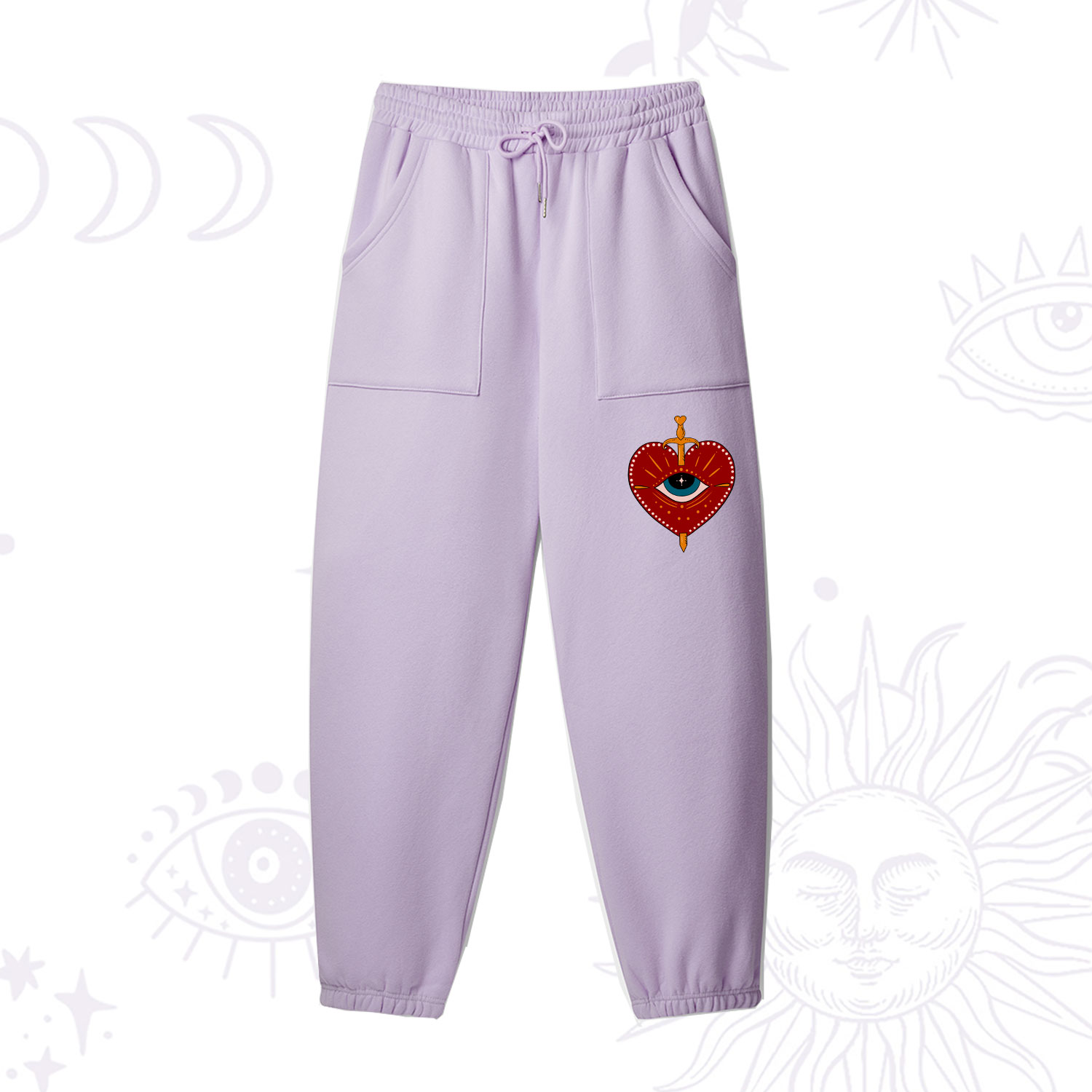 Purplehecate Queen of Hearts Fleece Sweatpants